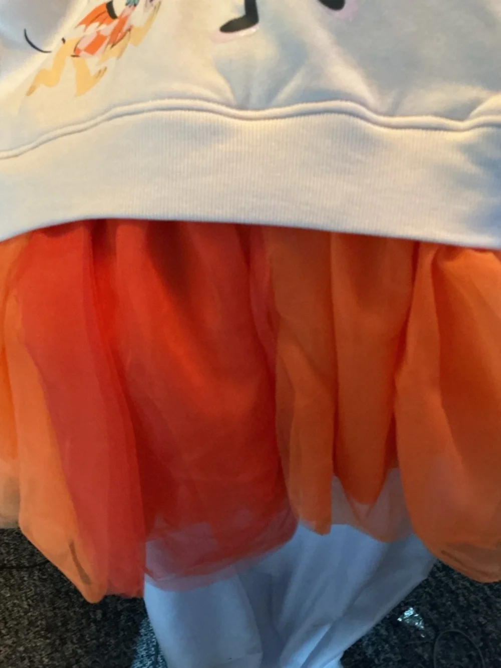 NWT Disney Minnie Mouse Halloween Hoodie Tutu Set Girls XS Ears - Picture 6 of 8